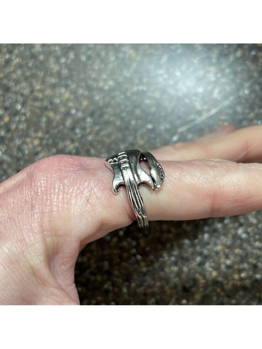 Boho Rocker Guitar Spoon Ring #769 - Picture 7 of 9